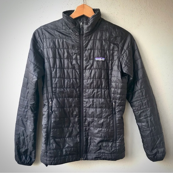 Patagonia Jacket S-XS Nano Puff Black Lightweight Quilted Design - Picture 1 of 6